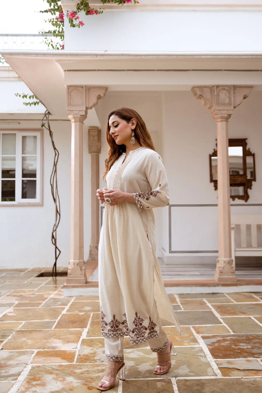 Sudipta Cotton A-line Pant Set - Image 2