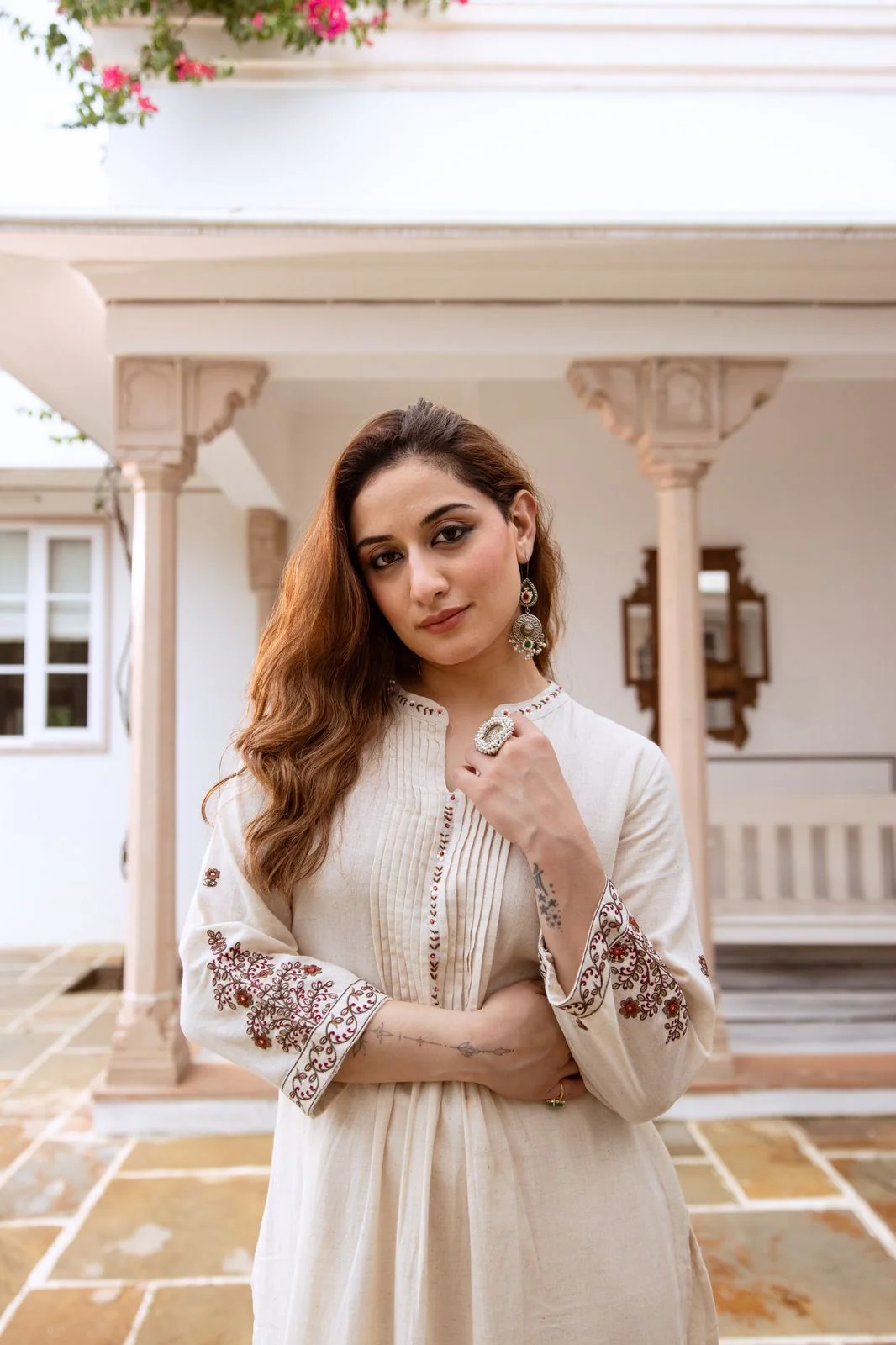 Sudipta Cotton A-line Pant Set - Image 5