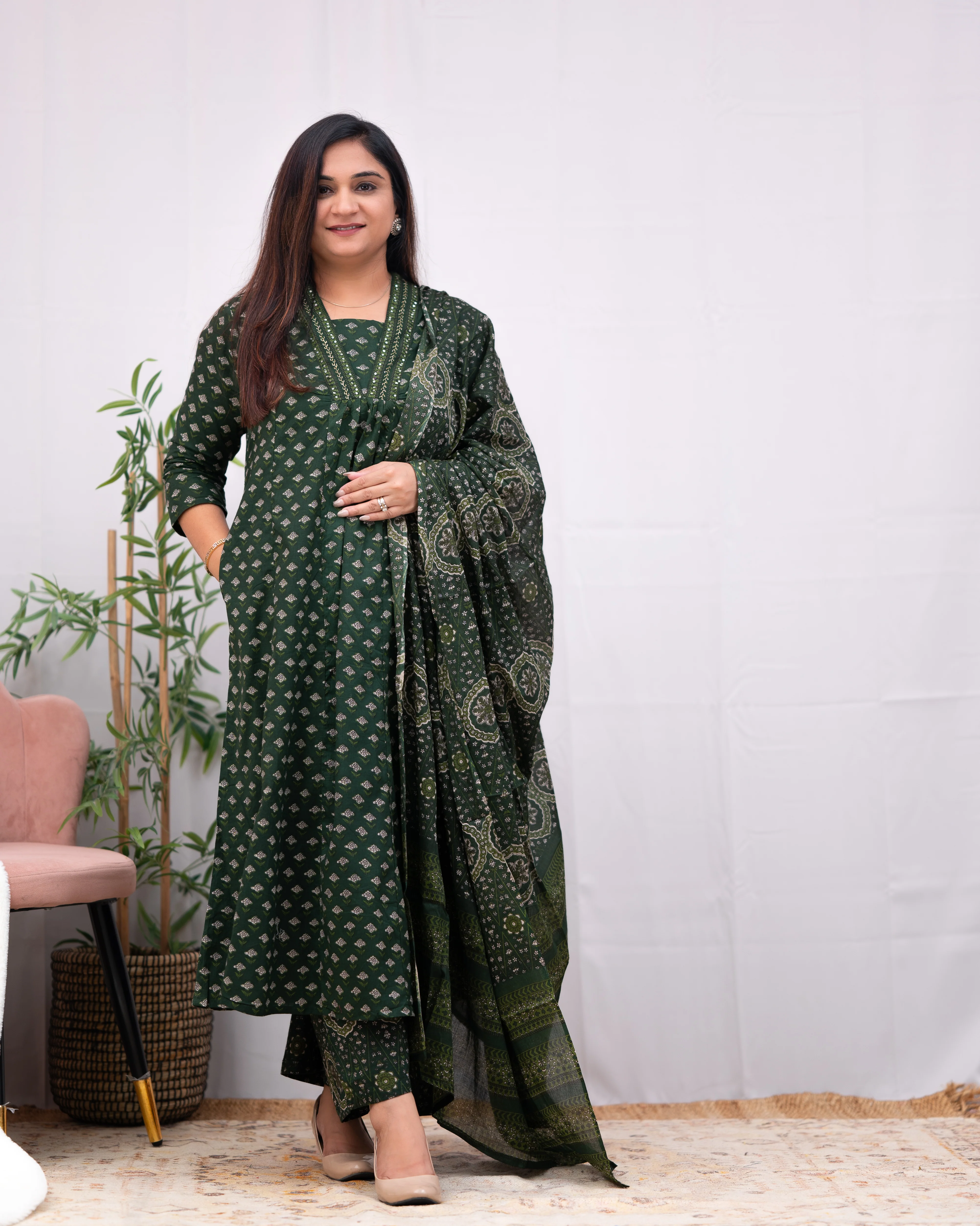 Suhani Cotton A-line Divider Set with Pockets - Image 3