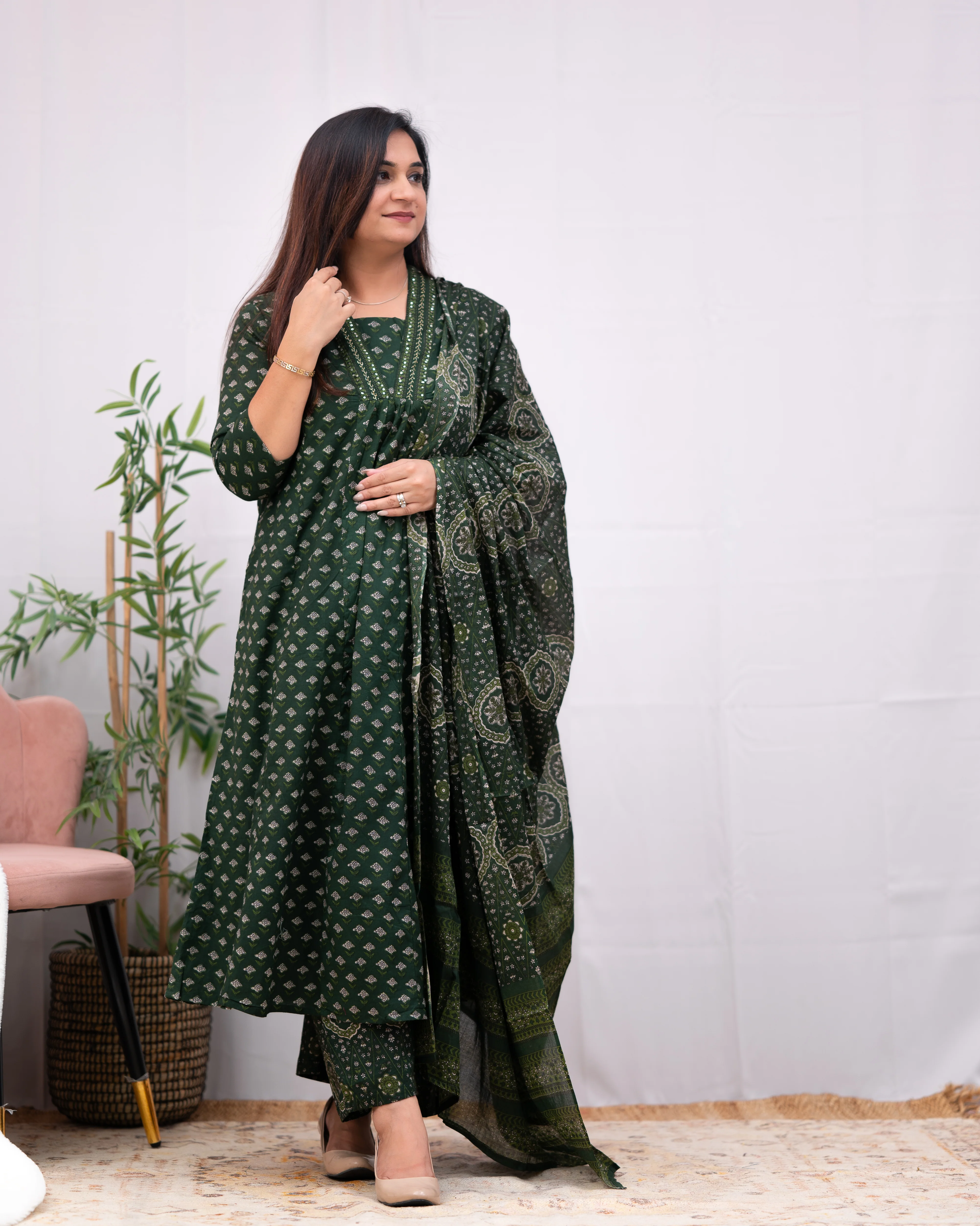 Suhani Cotton A-line Divider Set with Pockets - Image 4