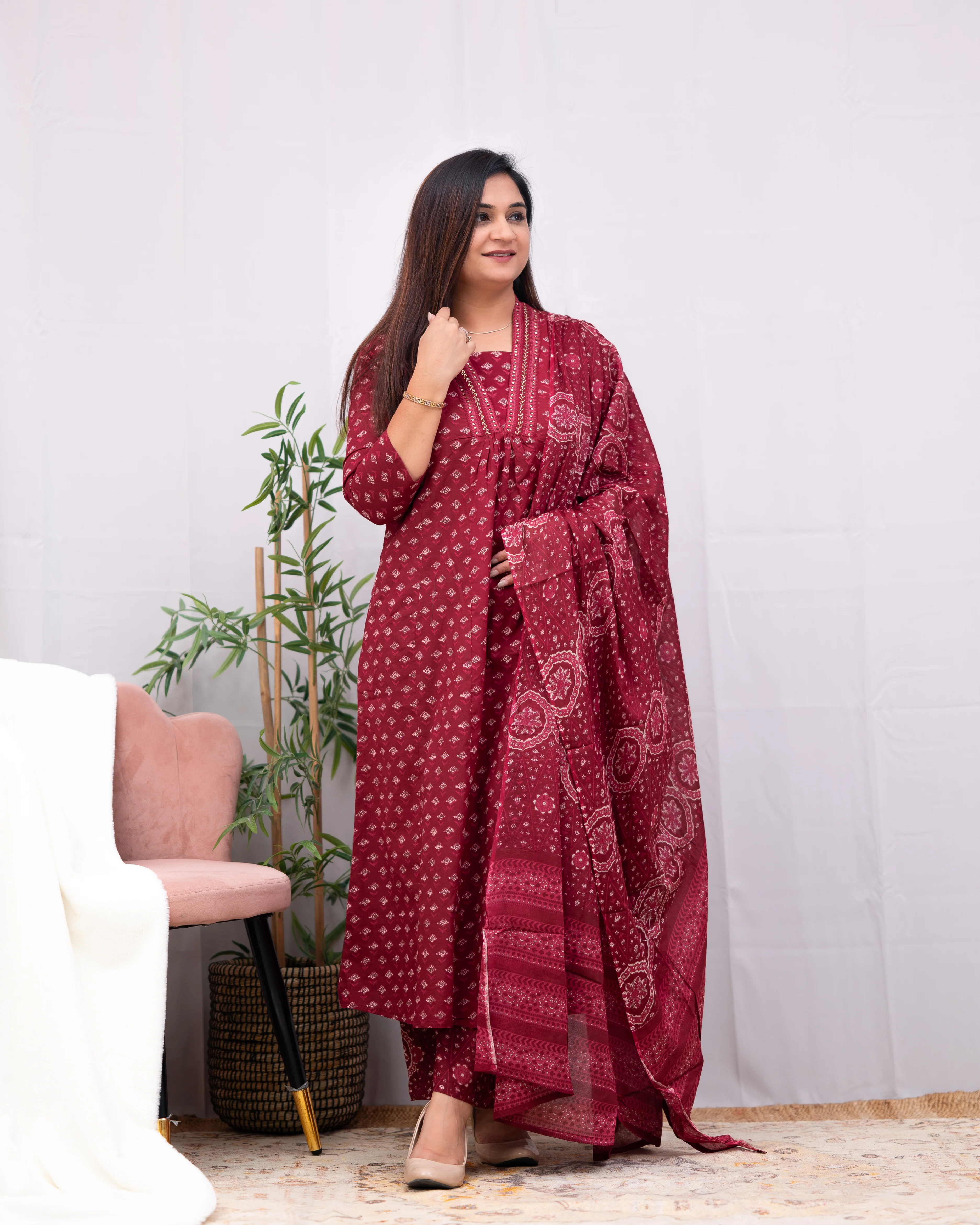 Suhani Cotton A-line Divider Set with Pockets - Image 5