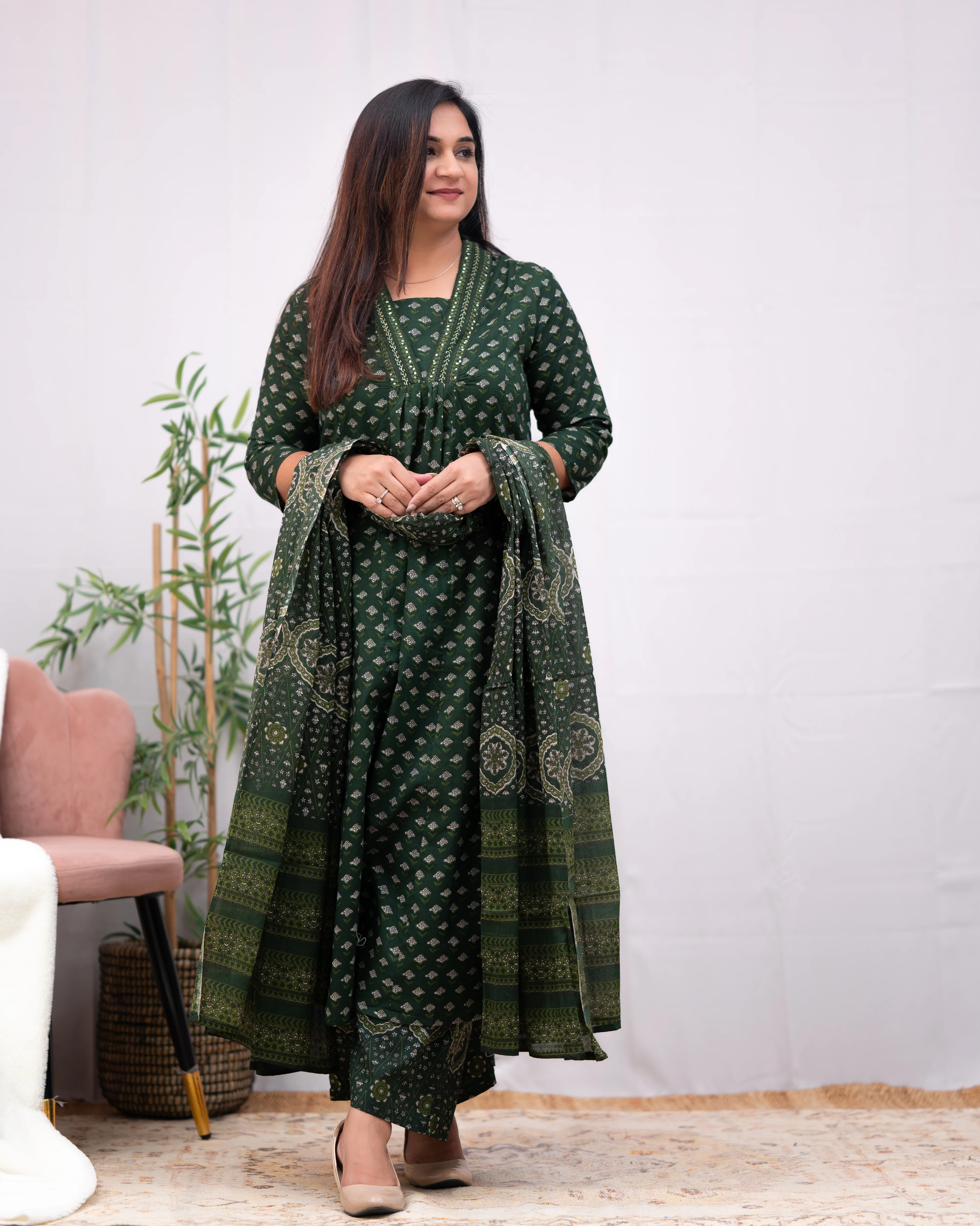 Suhani Cotton A-line Divider Set with Pockets - Image 6