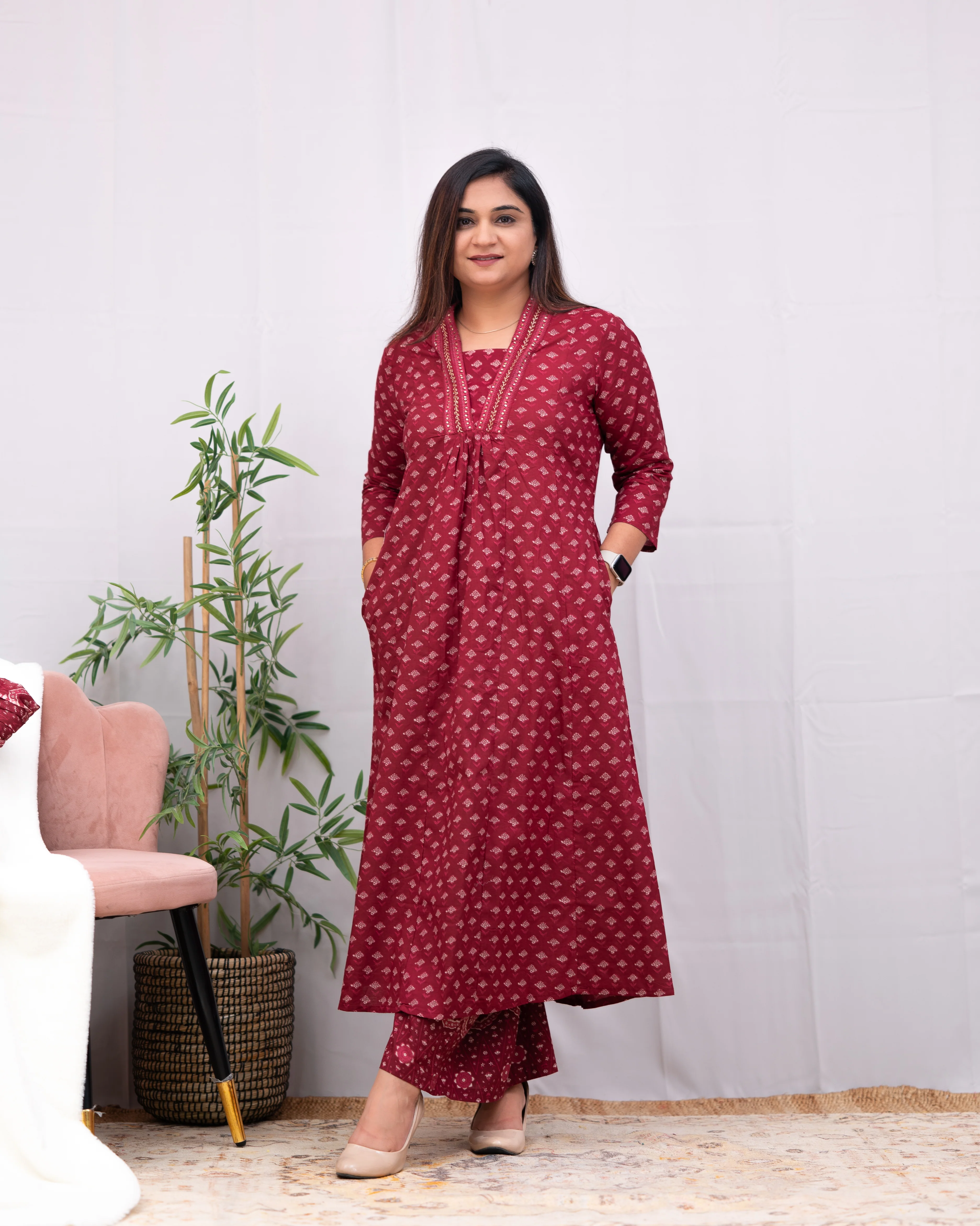 Suhani Cotton A-line Divider Set with Pockets - Image 7
