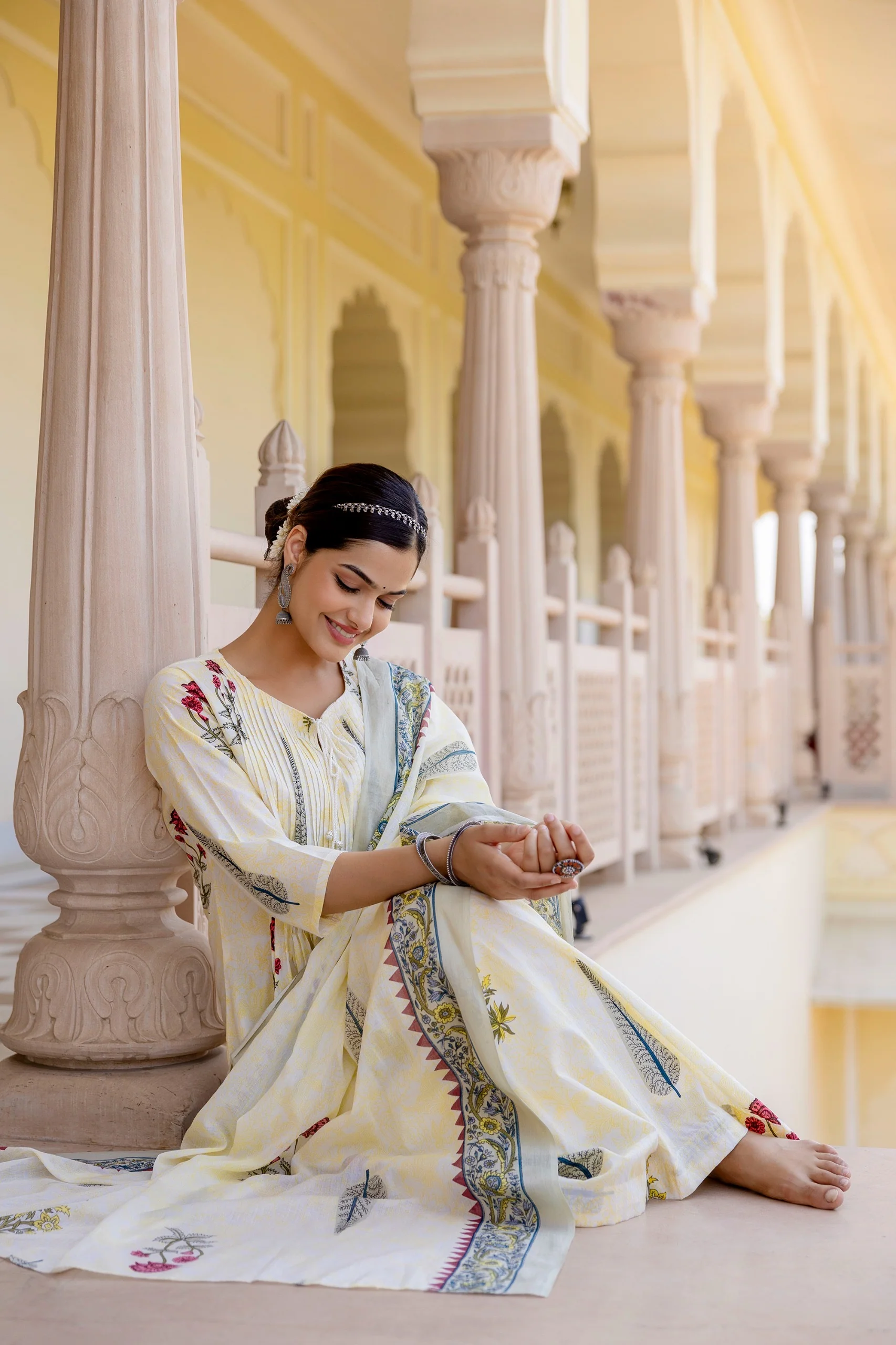 Sumira Handblock Premium Cotton Pant Set - Image 20