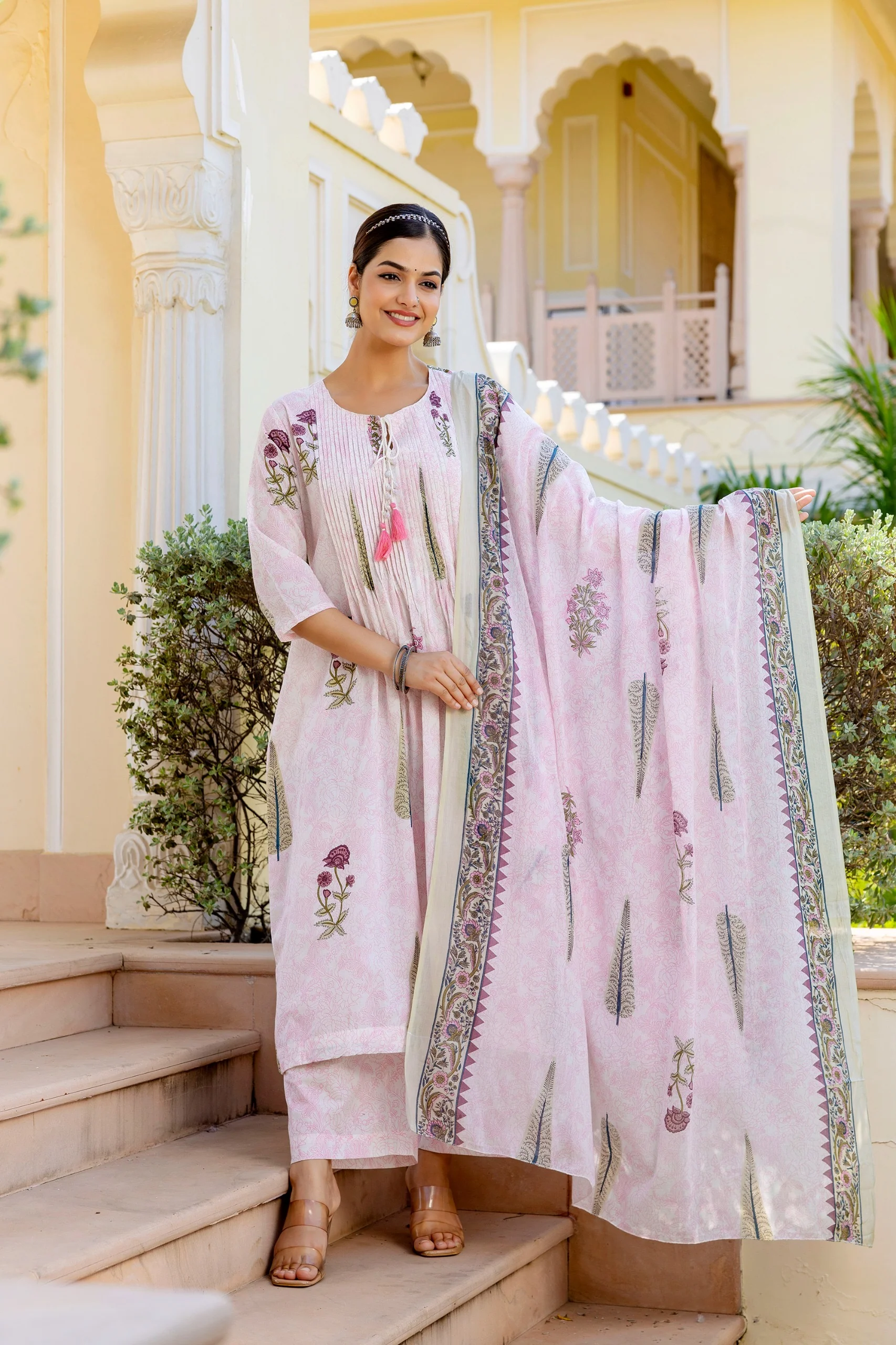 Sumira Handblock Premium Cotton Pant Set - Image 4