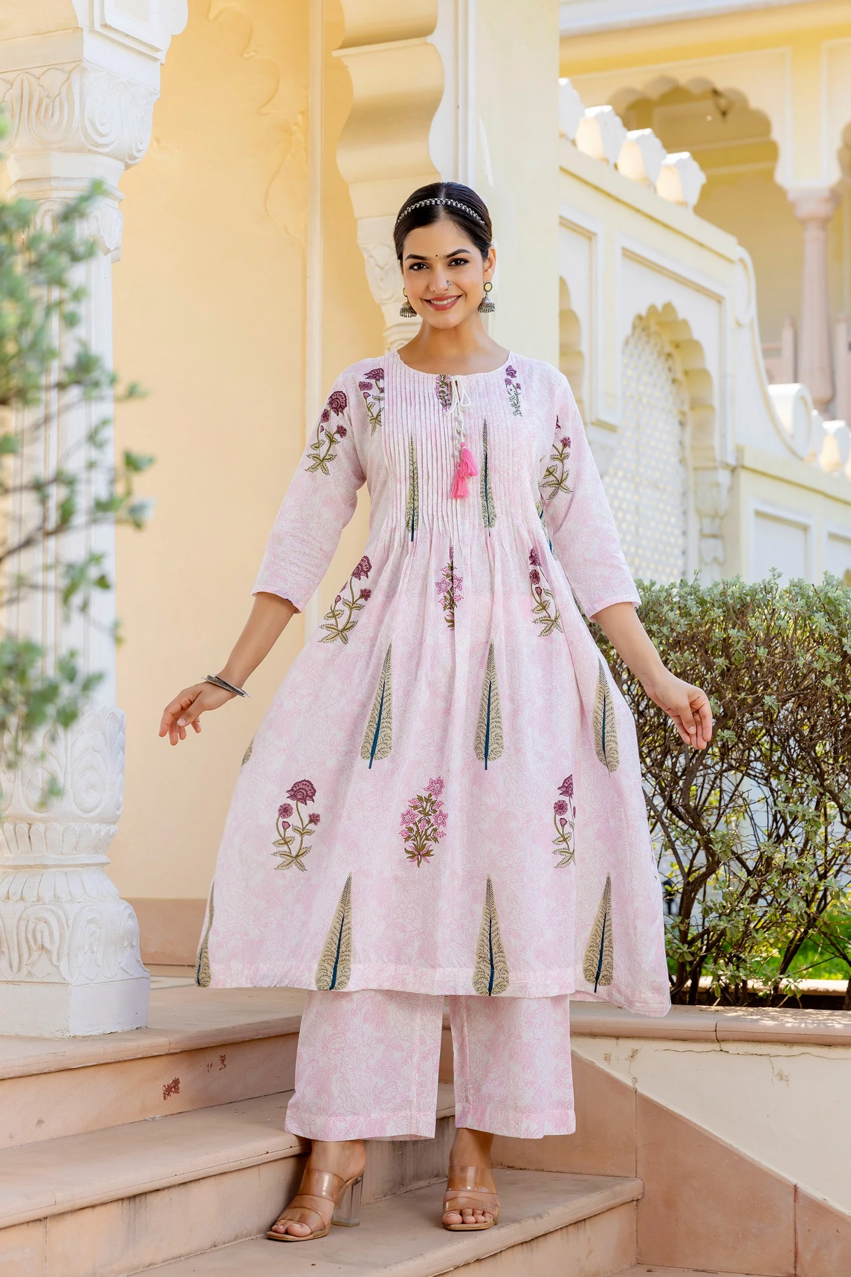 Sumira Handblock Premium Cotton Pant Set - Image 9