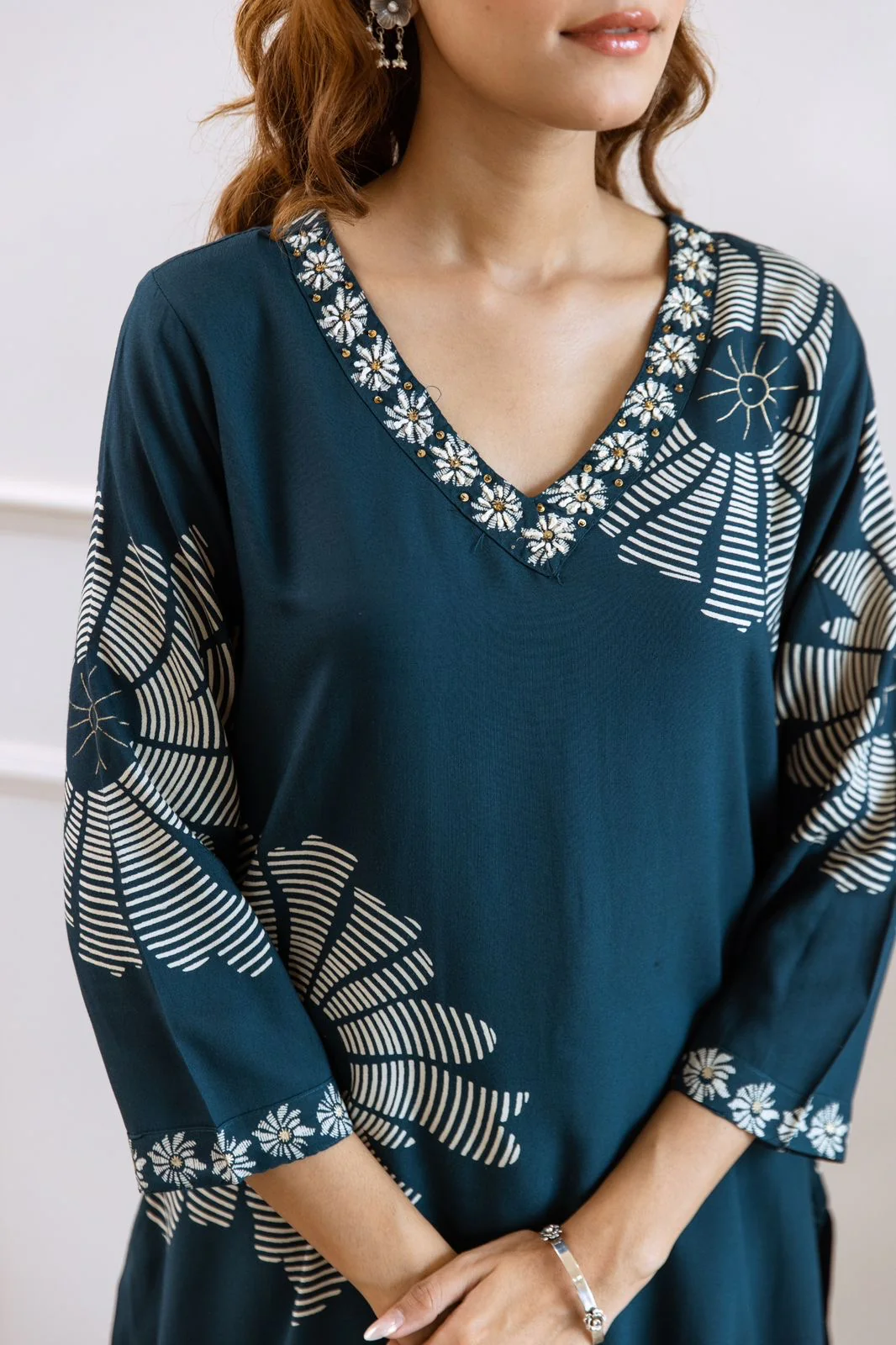 Tansi Rayon Embroidered Plazo Set - Image 10