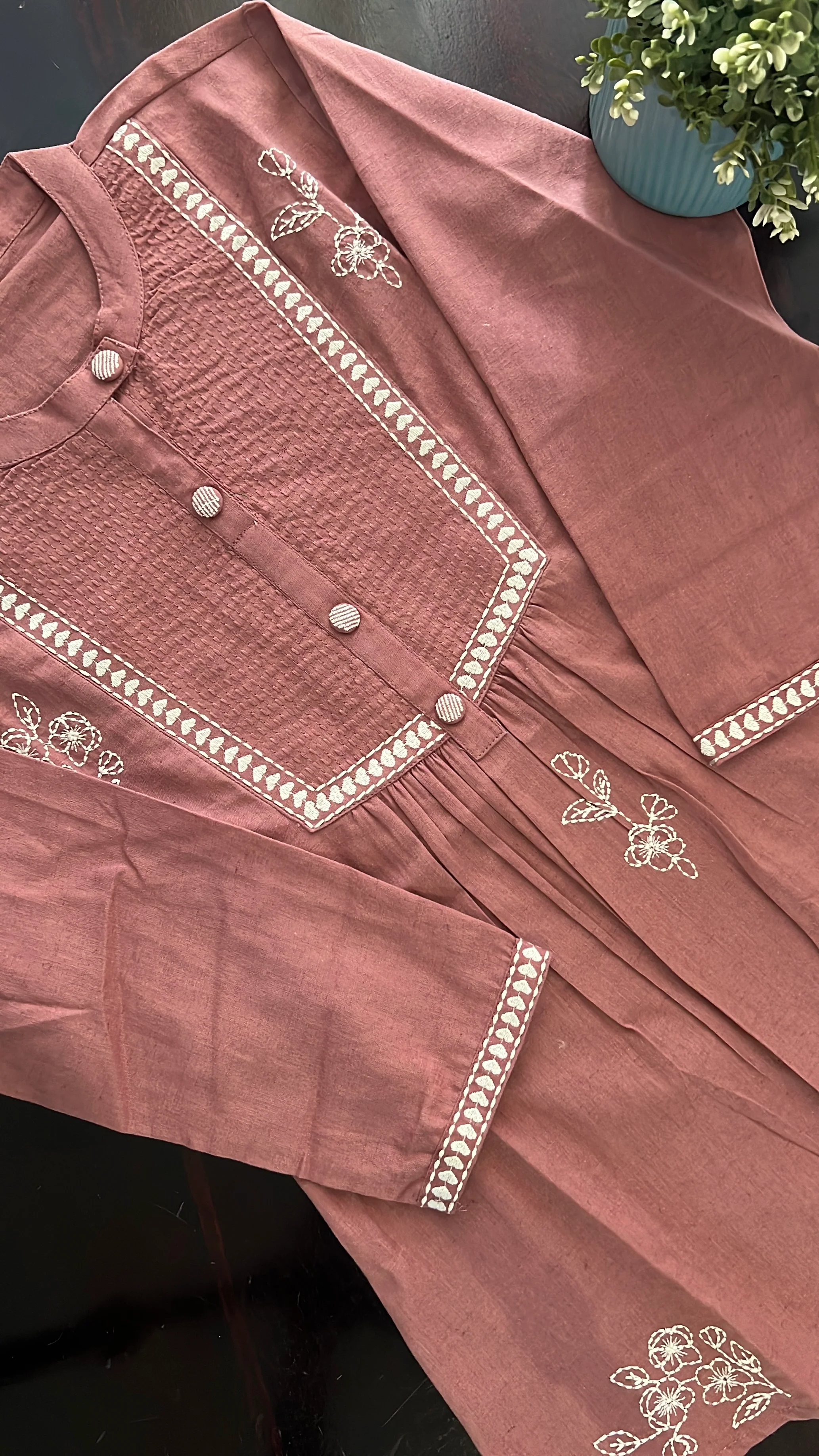 Tarini A-line cotton Embroidered Short Top - Image 15
