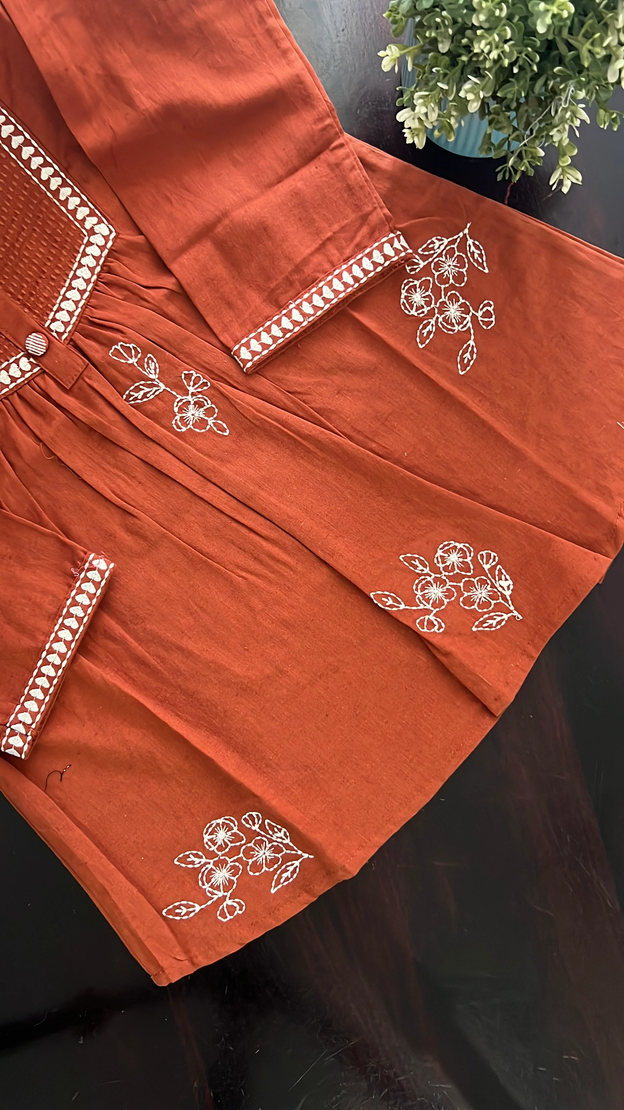Tarini A-line cotton Embroidered Short Top - Image 22