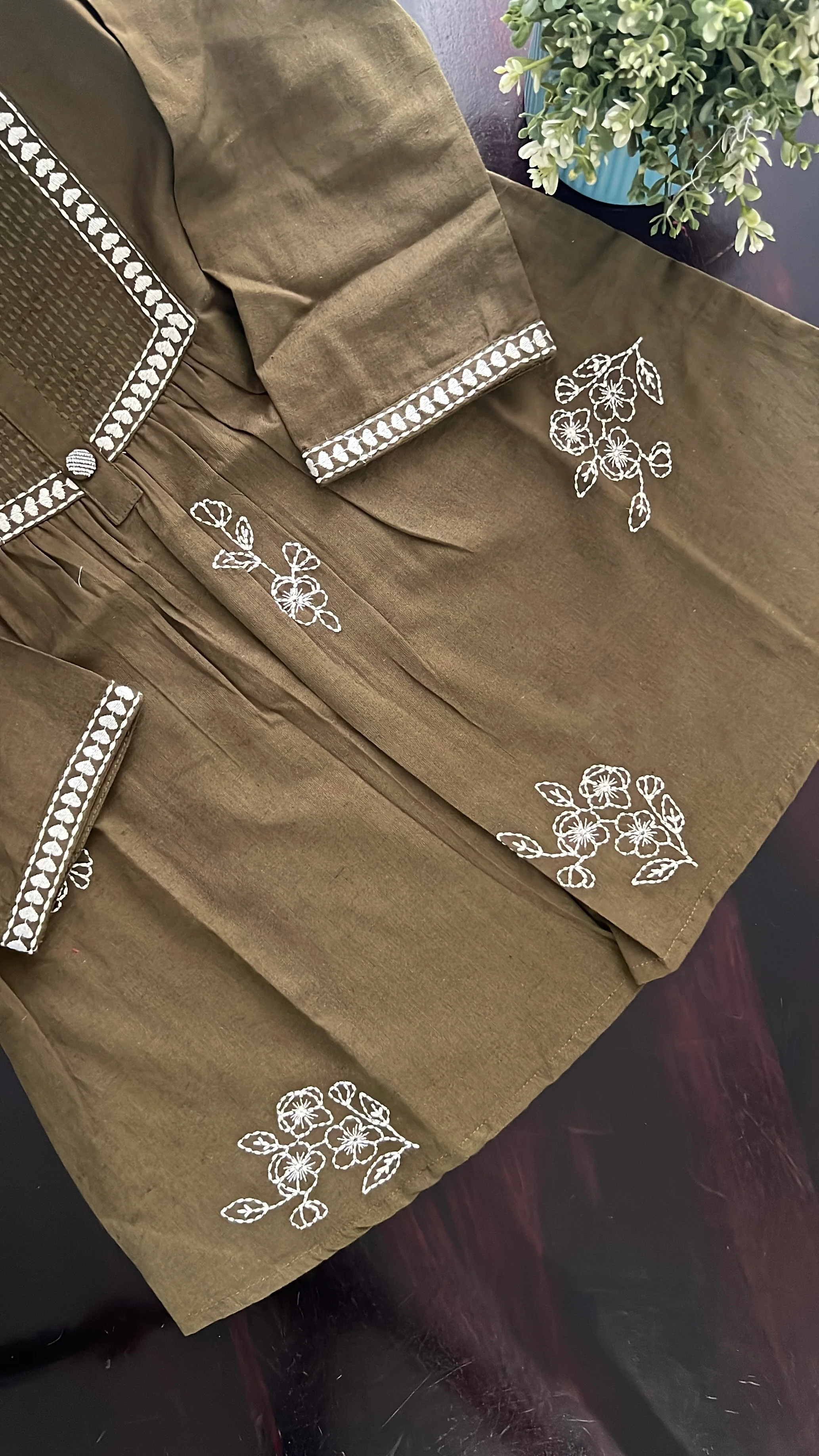 Tarini A-line cotton Embroidered Short Top - Image 5
