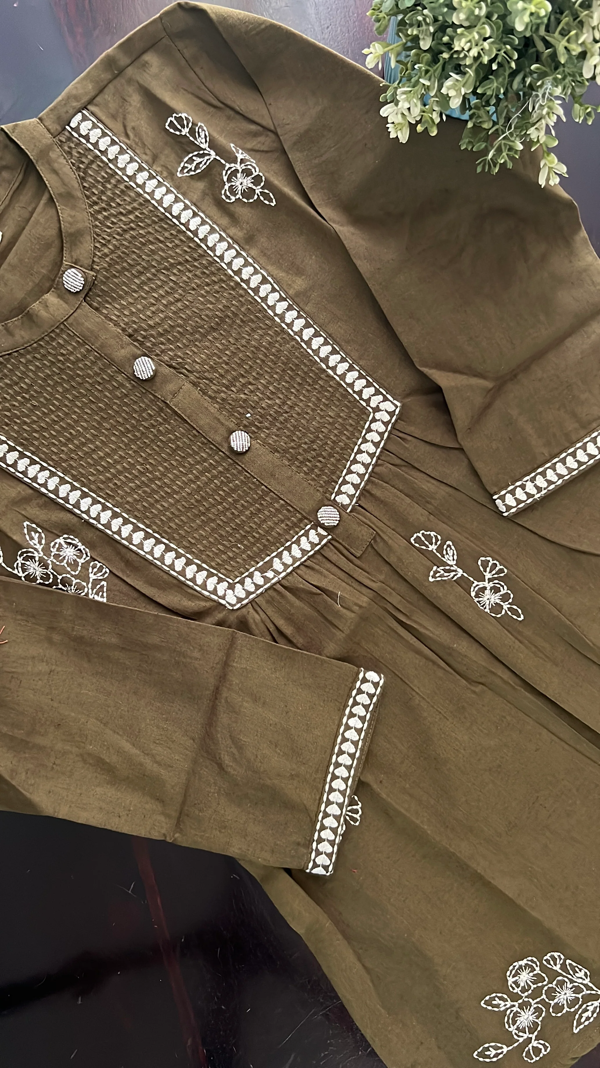 Tarini A-line cotton Embroidered Short Top - Image 6