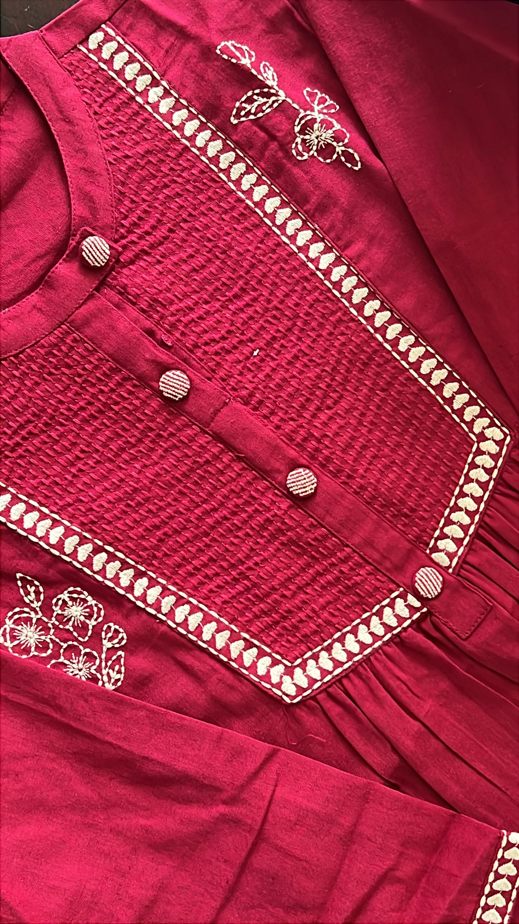 Tarini A-line cotton Embroidered Short Top - Image 9
