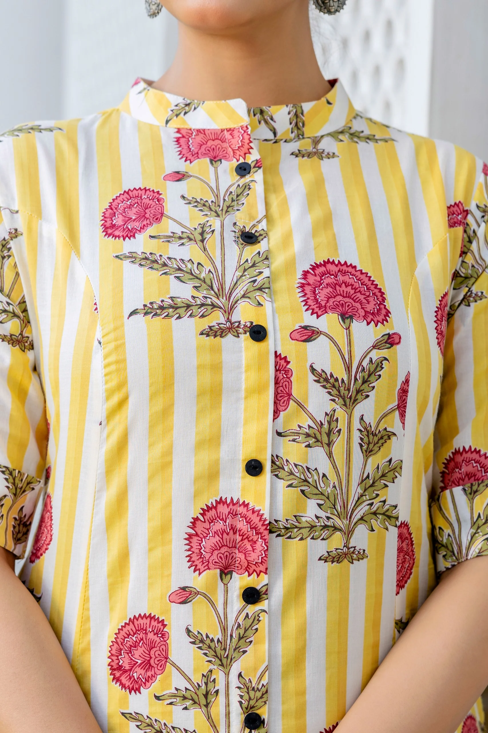 Taru Cotton Floral A-line Casual Coord Set - Image 10
