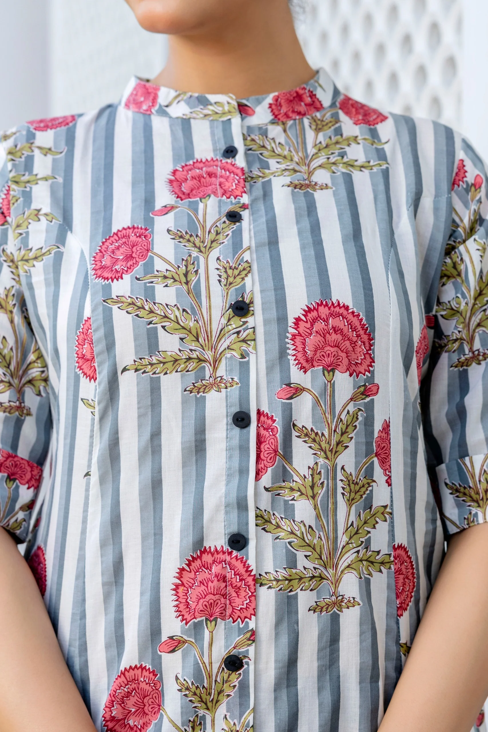 Taru Cotton Floral A-line Casual Coord Set - Image 19