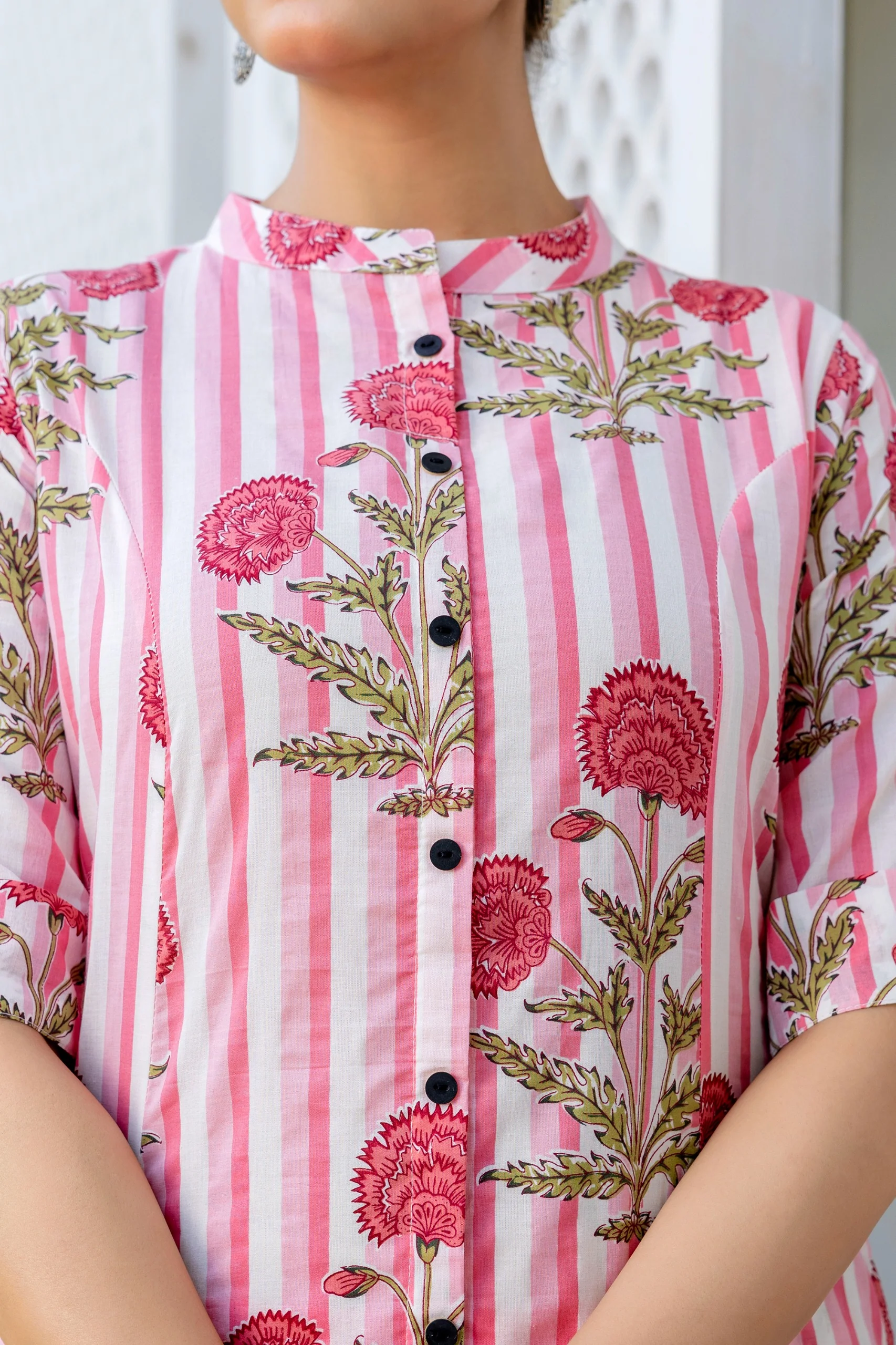 Taru Cotton Floral A-line Casual Coord Set - Image 23