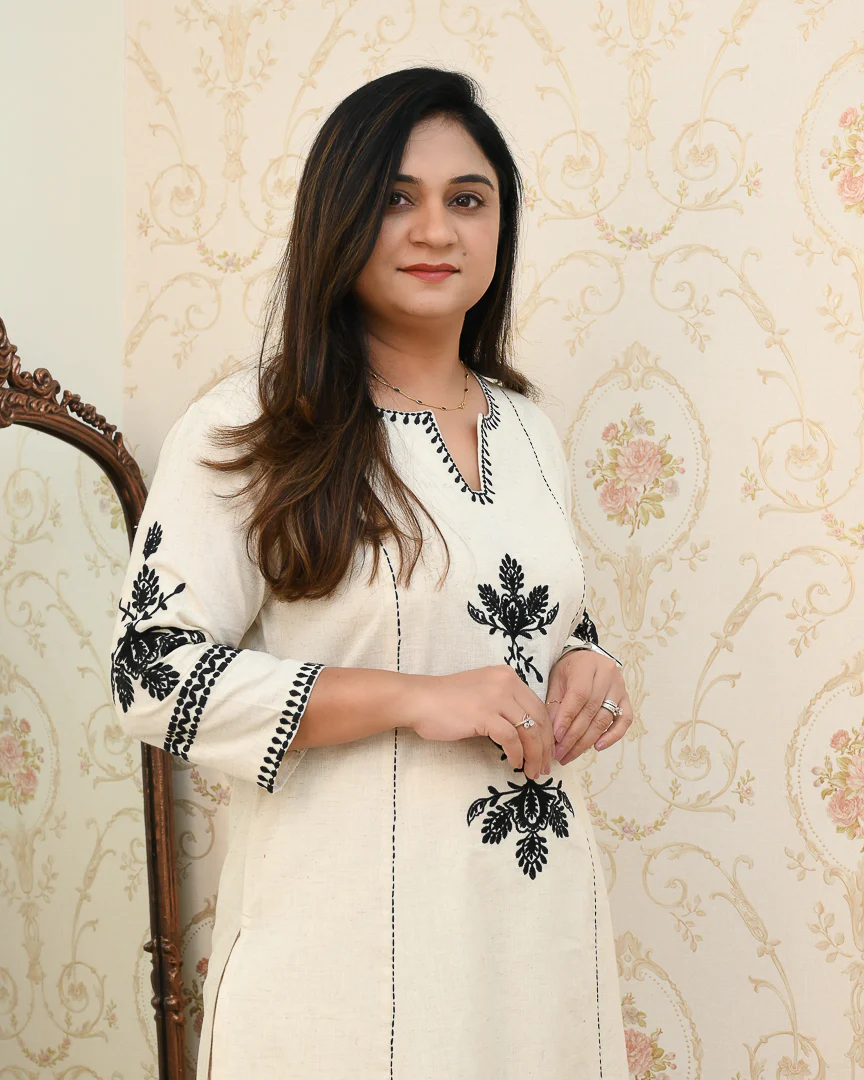 Trusha Cotton Embroidered A-line Plazo Set - Image 6