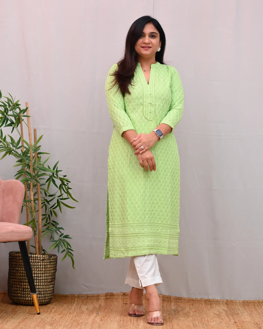 Venus Rayon Chikankari Casual Straight Kurta - Image 11