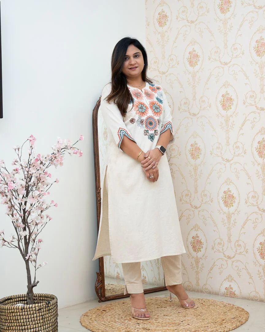 Ziya Cotton Embroidered Pant Set - Image 4