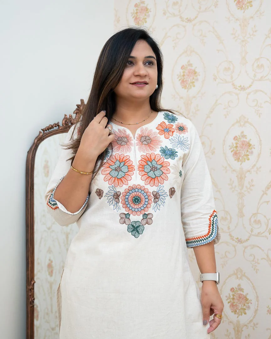 Ziya Cotton Embroidered Pant Set - Image 7