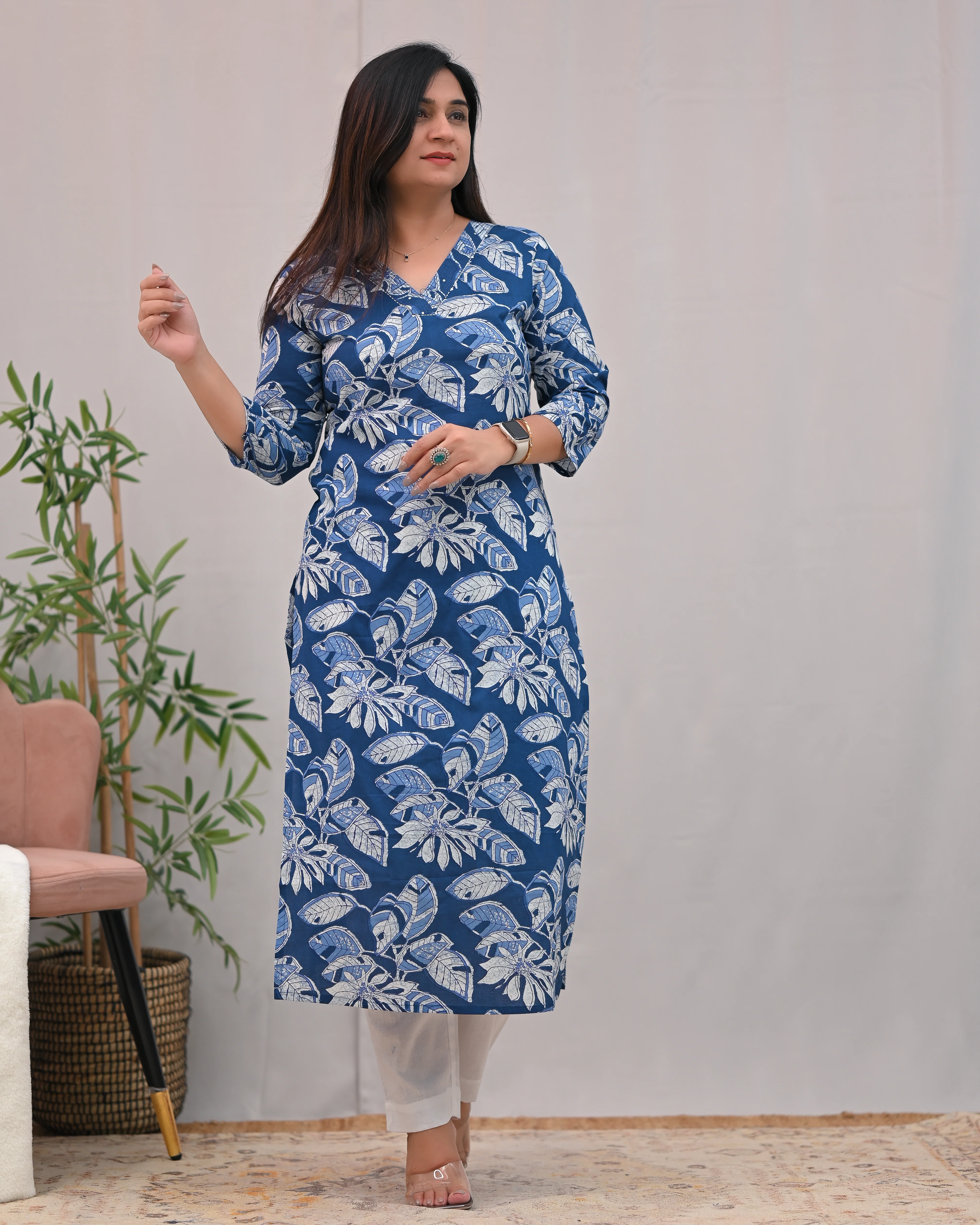 Zoya Casual Cotton straight Kurta - Image 24