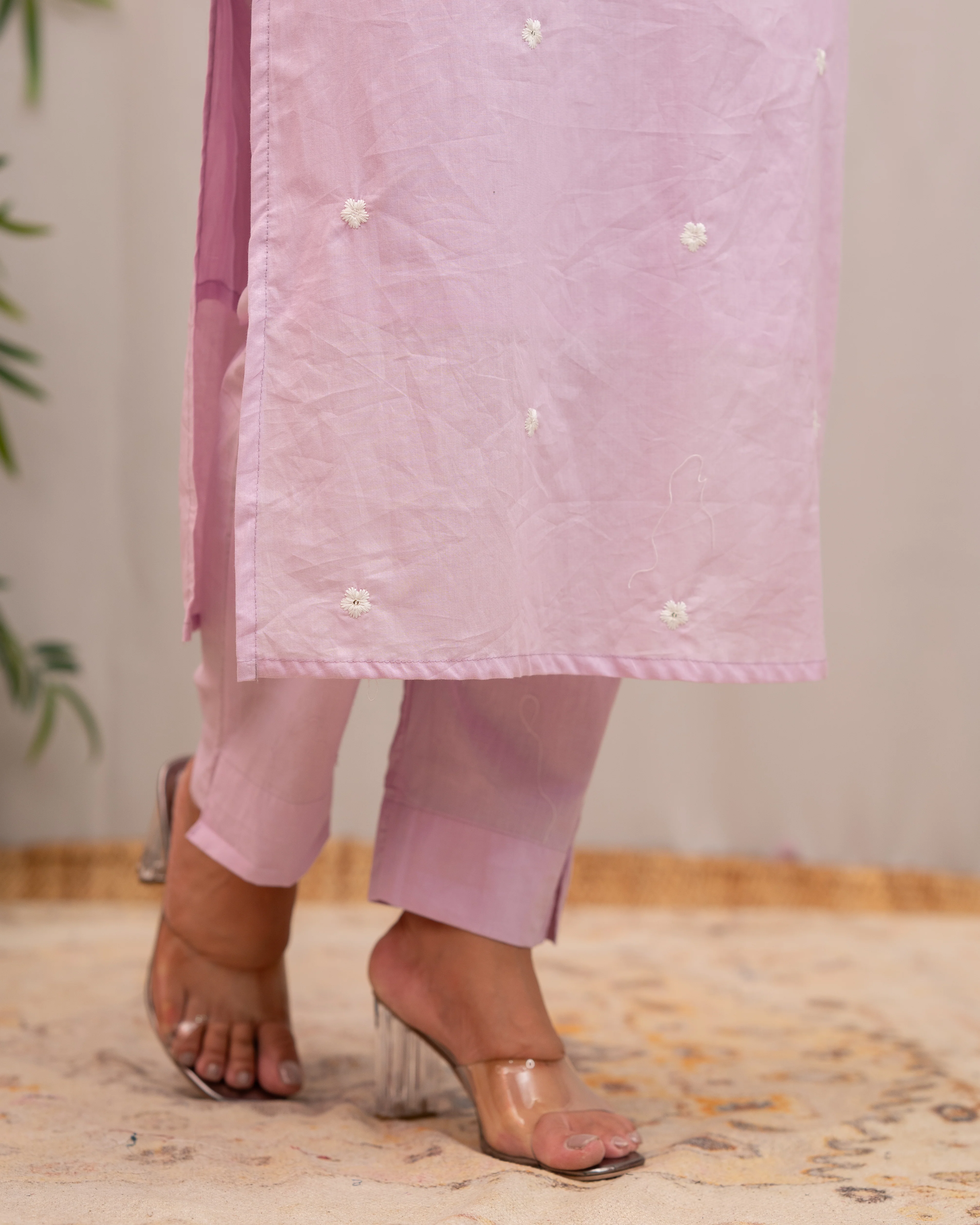 Zubaina Cotton Embroidered Pant Set - Image 15