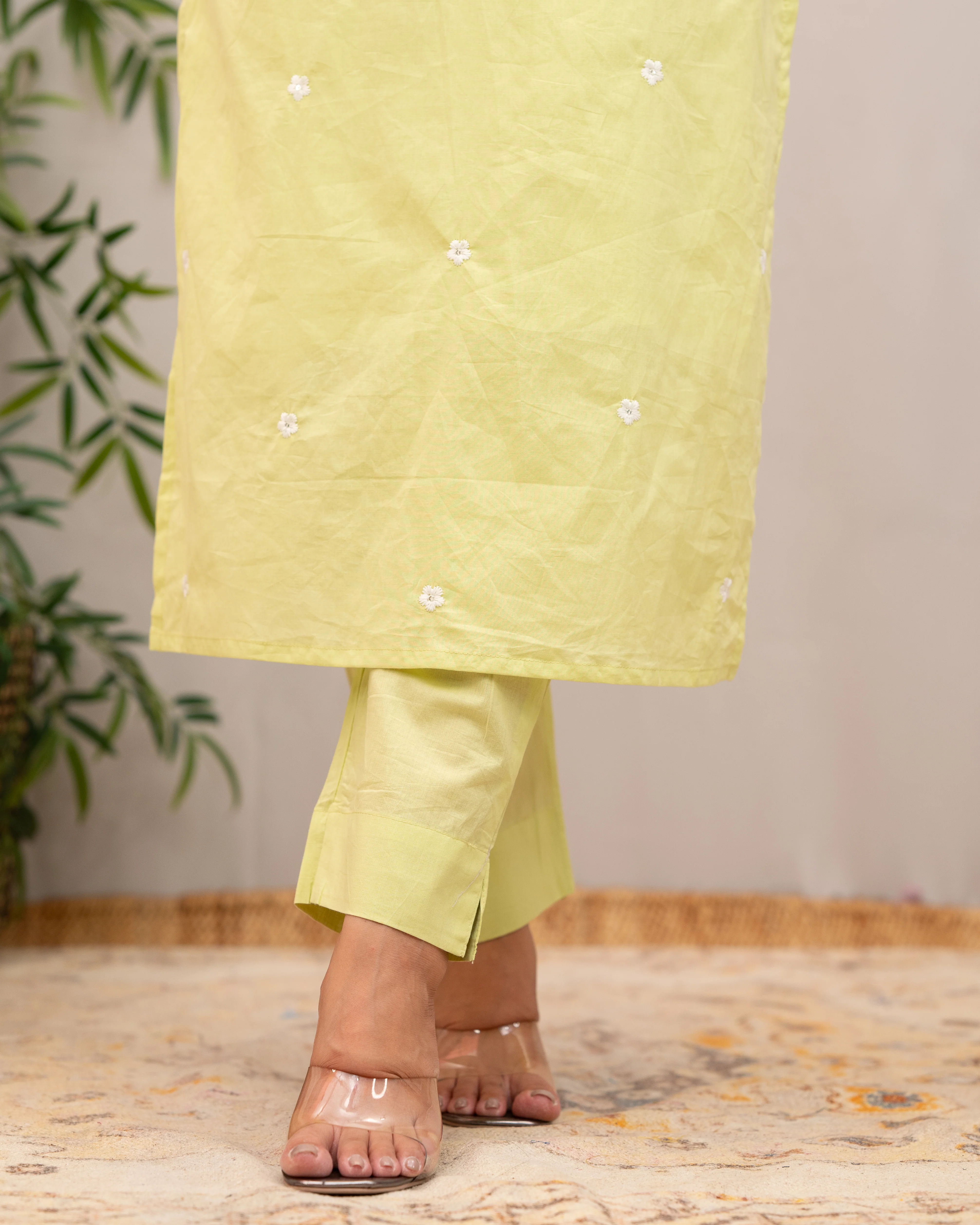 Zubaina Cotton Embroidered Pant Set - Image 17